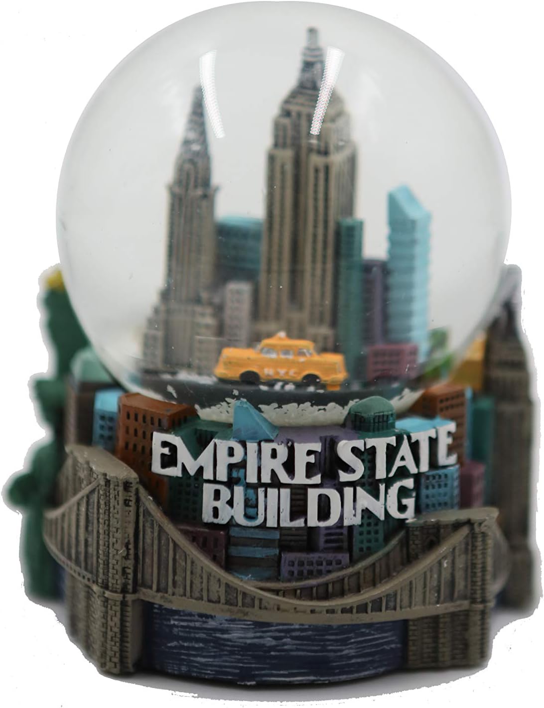 Snow Globes - ZIZO New York City Empire State Snow Globe Capture The Magic of NYC Christmas Snowglobe Skyline Water Globe Landmarks Including Statue of Liberty, Empire State Building, Brooklyn Bridge 3 1/2 inches