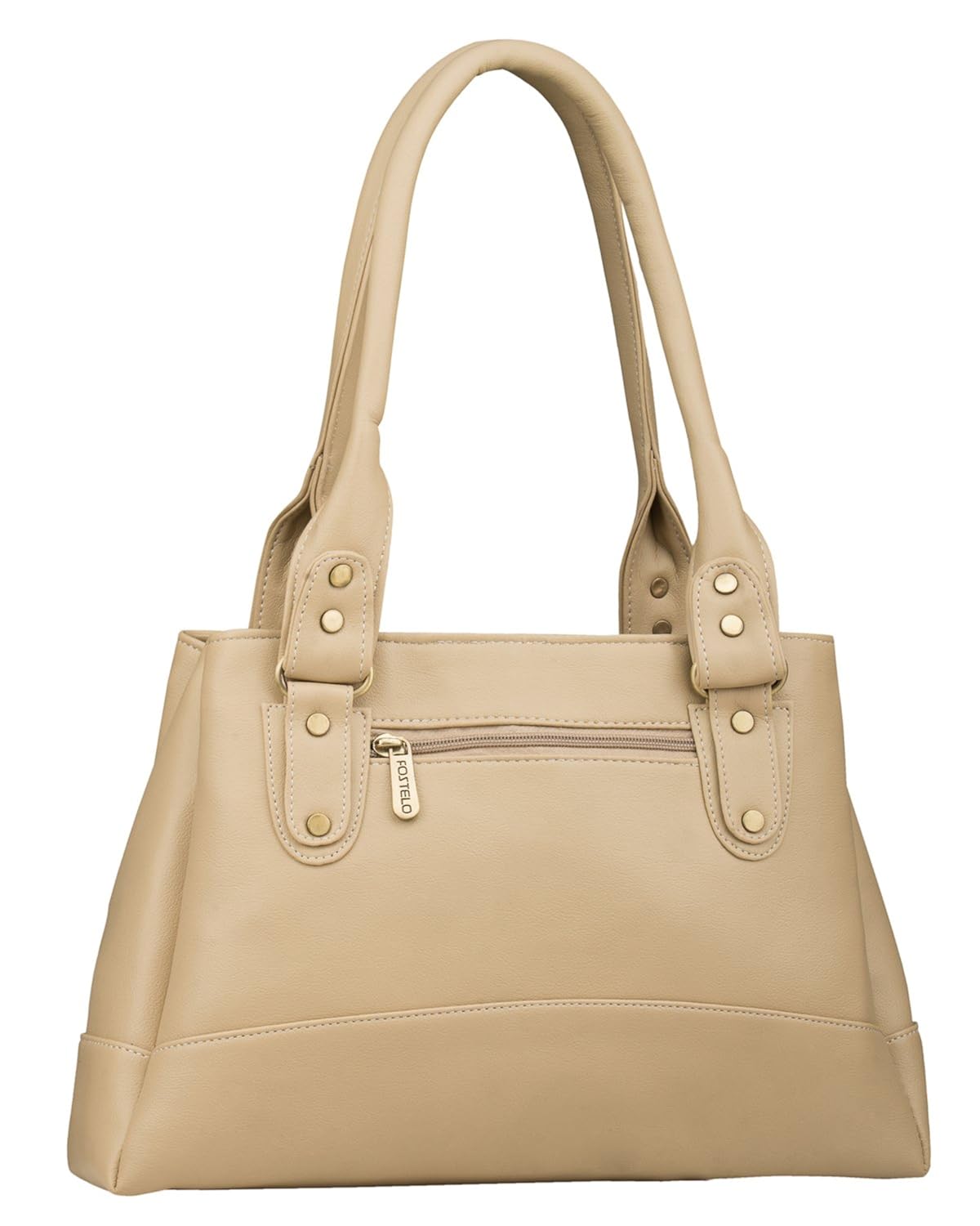 fostelo women's elite handbag (beige) (fsb-161)