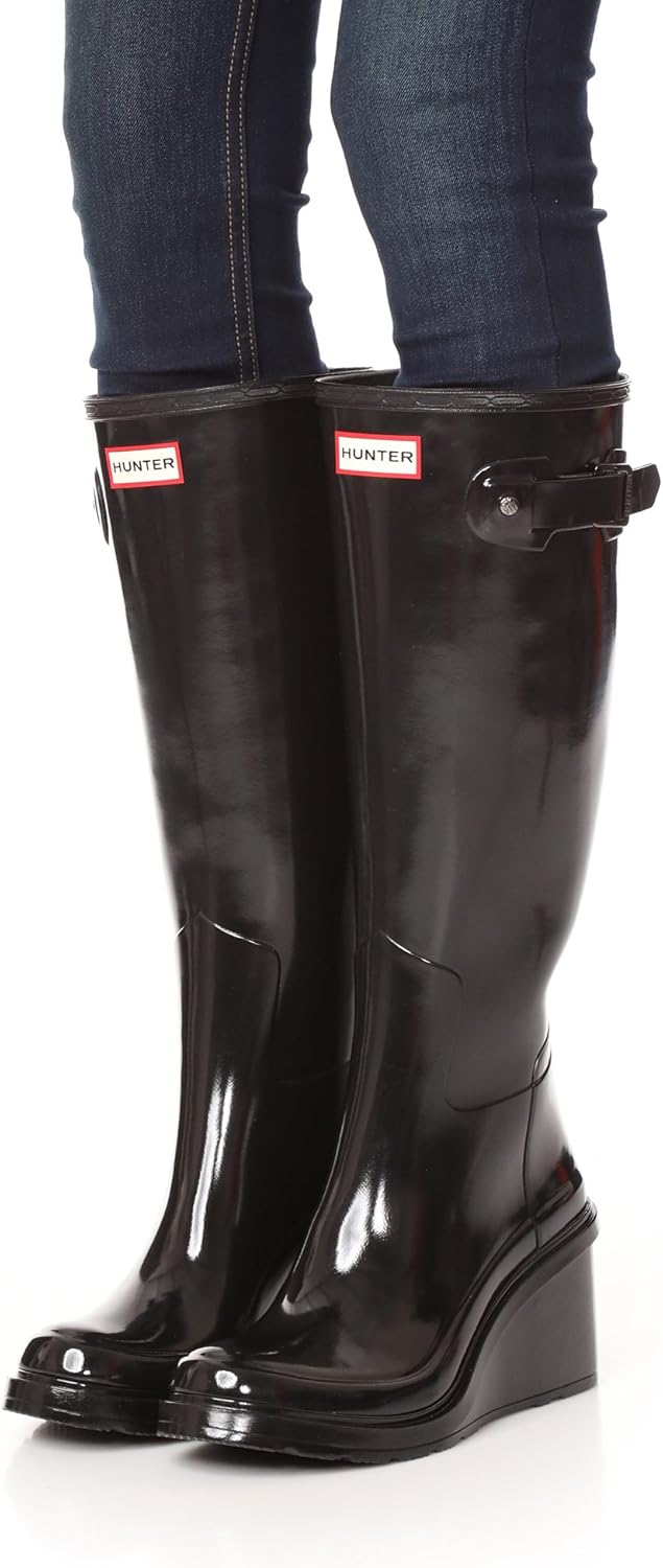 hunter original refined wedge rain boot