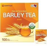 Damtuh Korean Roasted Barley Tea Bags, Caffeine-Free, 100 Count | Toasted, nutty, mildly sweet; 100 percent roasted Korean barley; 1.5 g individually wrapped tea bags