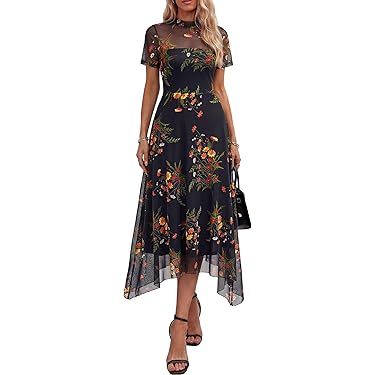 open lace back dress Amazon Holiday Party Dresses