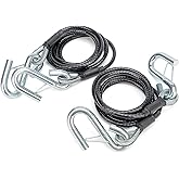 Xiaoyudou Coiled Cable BX88196 7 ft Safety Cable Kit with S-Hook, 7500LBS