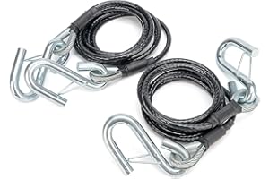Xiaoyudou Coiled Cable BX88196 7 ft Safety Cable Kit with S-Hook, 7500LBS