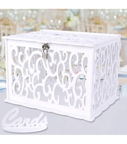 Boîte à Cartes De Mariage Avec Serrure, Boîte De Réception De Cartes