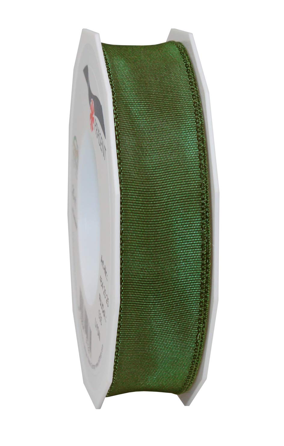 Präsent - Lyon Wired Taffeta Ribbon Fir Sprigs 25 mm Width, 25 m Length — image 1