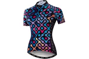 Hotlion Cycling Jersey Women Short Sleeve Bicycle Clothing Top MTB Full Zipper Bike Jerseys Clothes