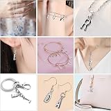 SANNIX 156Pcs Alphabet Letter Charms 6 Sets A-Z with 200 Jump Rings view 7