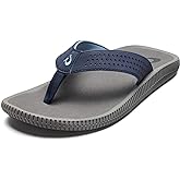 OLUKAI Ulele Men's Beach Sandals, Water Resistant Flip Flops, Arch Support & Comfort Fit, Lightweight & Durable, Enhanced Grip & Traction