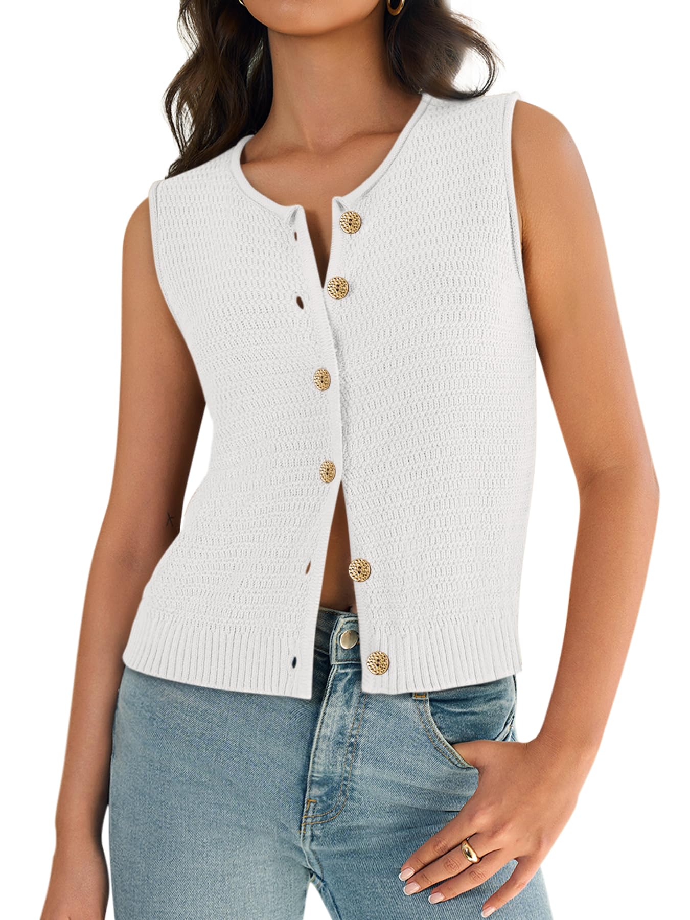 Sleeveless Sweater Tops for Women Summer Tank Tops