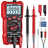 Proster 6000 Counts TRMS Multimeter - NCV Auto-Range for AC/DC | Measures AC/DC V (600V), A (10A), R, C, Freq, Temp, Diode, Continuity. NCV Detector. Backlight Flashlight Magnet Stand