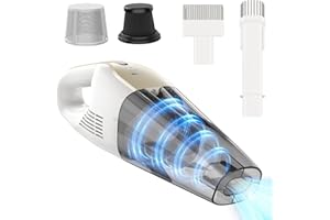 MYUAKO Handheld Vacuum Cordless, 16000Pa 160W Car Vacuum Cleaner with LED Screen,30Min Powerful Hand Held Vacuum Cleaner Portable Cordless Lightweight LED Light Fast Charge Multi-Nozzles for Home Car Office