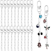 Liliaafar 50 Sets Keychain Making Kit Metal Keychain Clips with Key Ring Swivel Snap Hook Lobster Claw Clasps and Extender Chain Bulk for DIY Craft Supplies Jewelry Purse Bags Accessories Gift(Silver)
