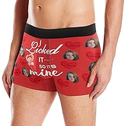 Custom Face Boxer Briefs, I Licked You So It's Mine