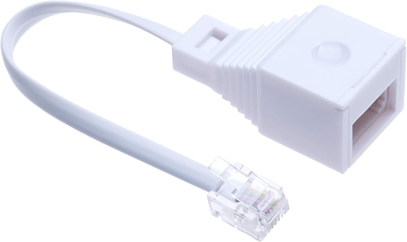 Keple UK to US Telephone Socket Adapter | BT Female to RJ11 4 Wire Male Plug |