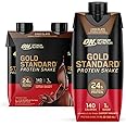 Optimum Nutrition Gold Standard Protein Shake, 24g Protein, Ready to Drink Protein Shake, Gluten Free, Vitamin C for Immune Support, Chocolate, 11 Fl Oz, Pack of 4 (Packaging May Vary)