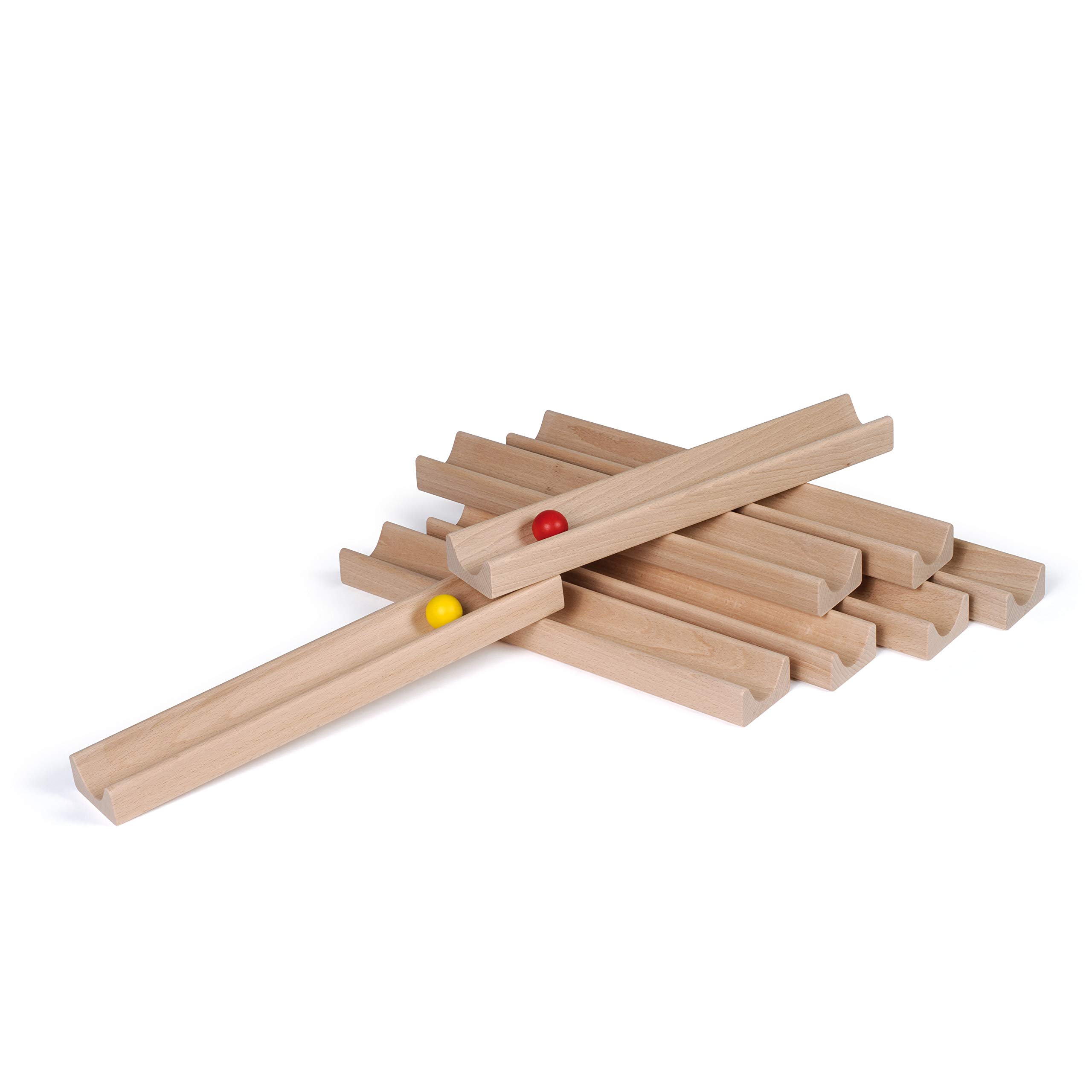 Erzi 42093 Teambahn, Fördert Teamfähigkeit und Sprachentwicklung, Holzkugelbahnen