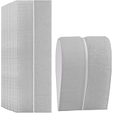 Sticky Back Strips with Adhesive, Melsan Industrial Strength Mounting Tape | Self Adhesive Interlocking Tape Fastener for House, Workshop, Garage | Gray, 12 Pairs 1x7 Inch