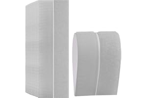 Sticky Back Strips with Adhesive, Melsan Industrial Strength Mounting Tape | Self Adhesive Interlocking Tape Fastener for House, Workshop, Garage | Gray, 12 Pairs 1x7 Inch