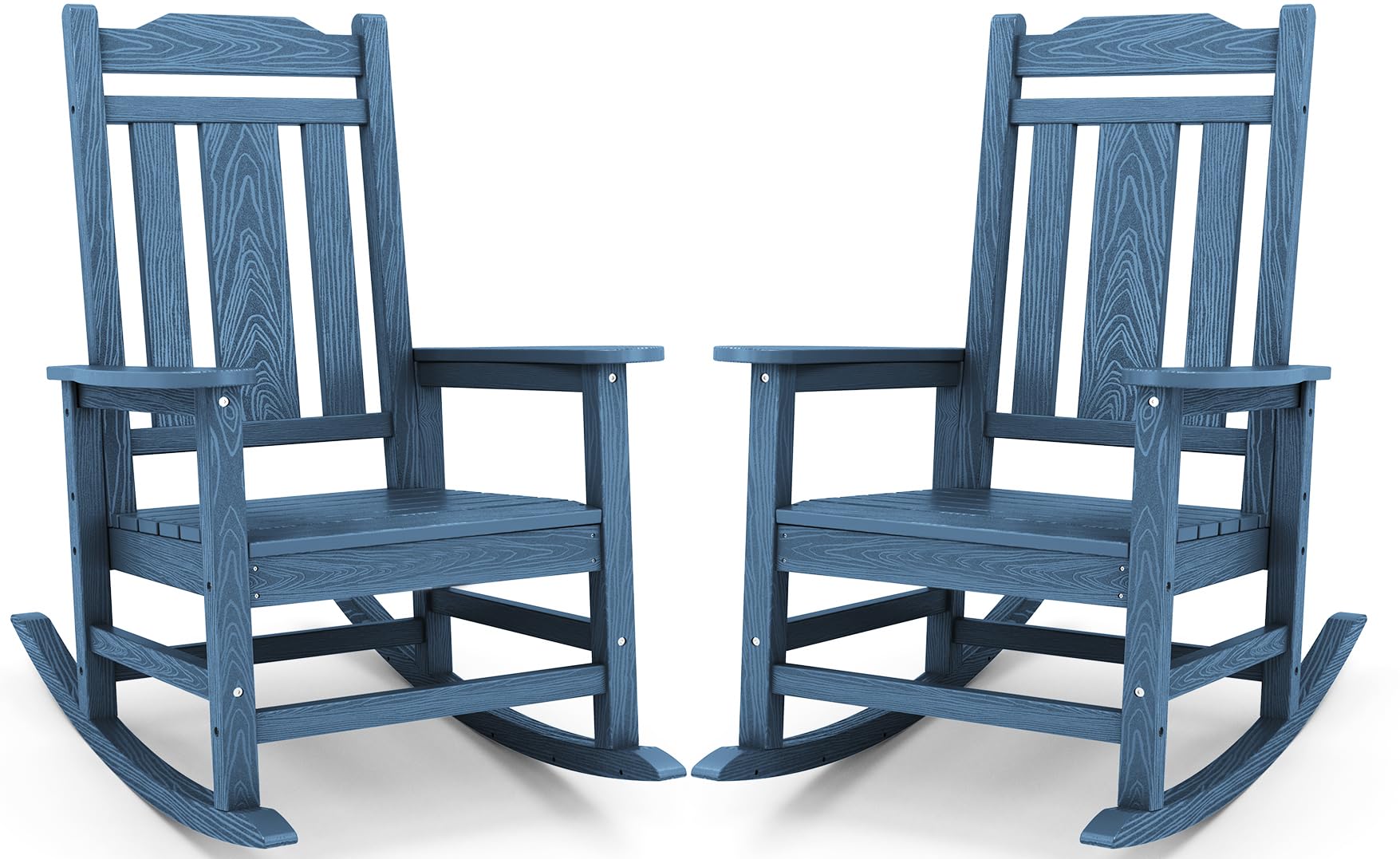 SERWALL Oversized Rocking Chair Set of 2 Outdoor, HDPE Outdoor Rocking Chair Set of 2, Blue Image SERWALL Oversized Rocking Chair Set of 2 Outdoor, HDPE Outdoor Rocking Chair Set of 2, Blue Image