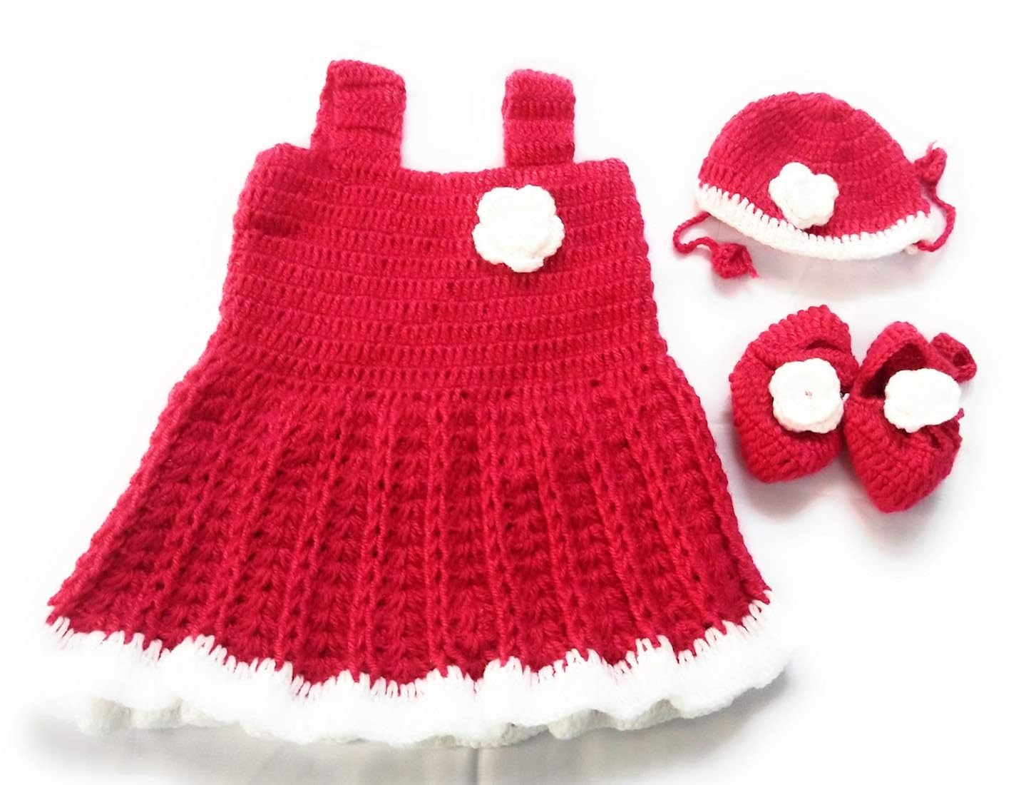 Handmade woolen frock design for baby girl Clearance