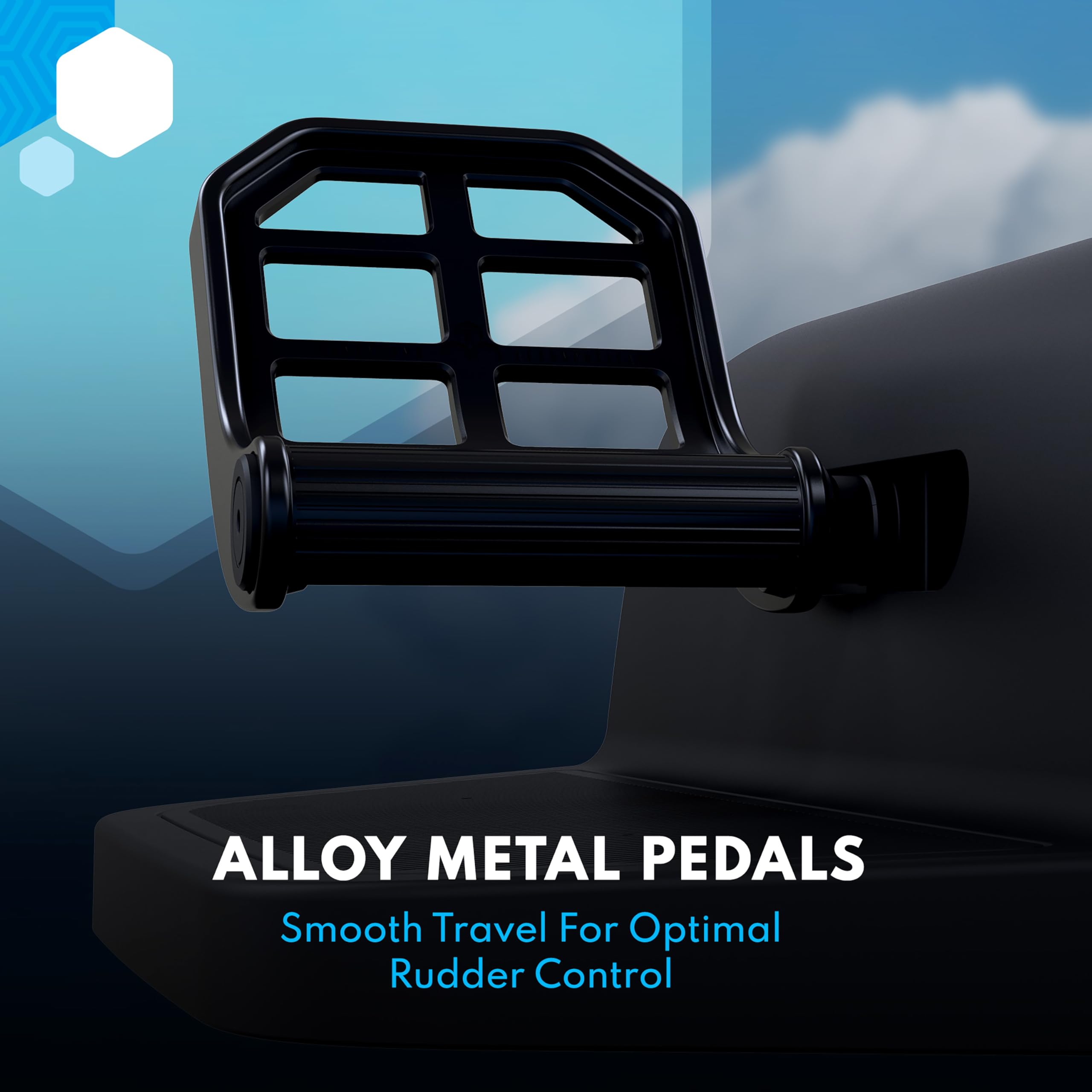 Honeycomb Aeronautical Charlie Rudder Pedals - PC- Realistic and Immersive Flight Experience - Left and Right Toe Brake Axis - Adjustable Feet Angles