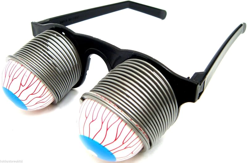 Henbrandt Pop Out Eye Glasses Black Spring Eyeball Glasses Dropping Eyes