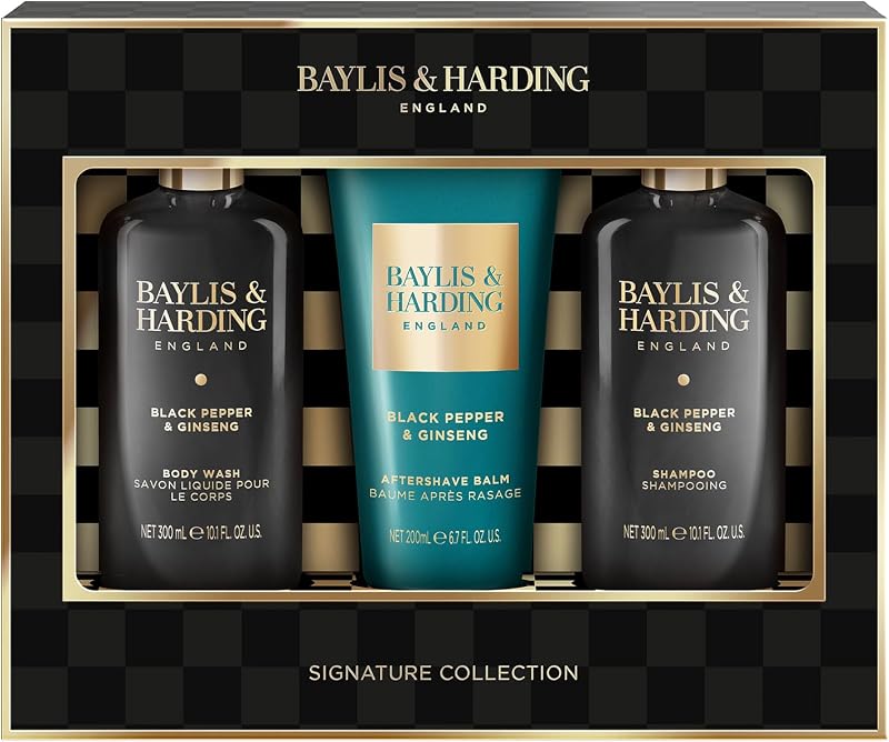 Baylis & Harding Black Pepper & Ginseng Men’s Luxury Bathing Trio Gift Set
