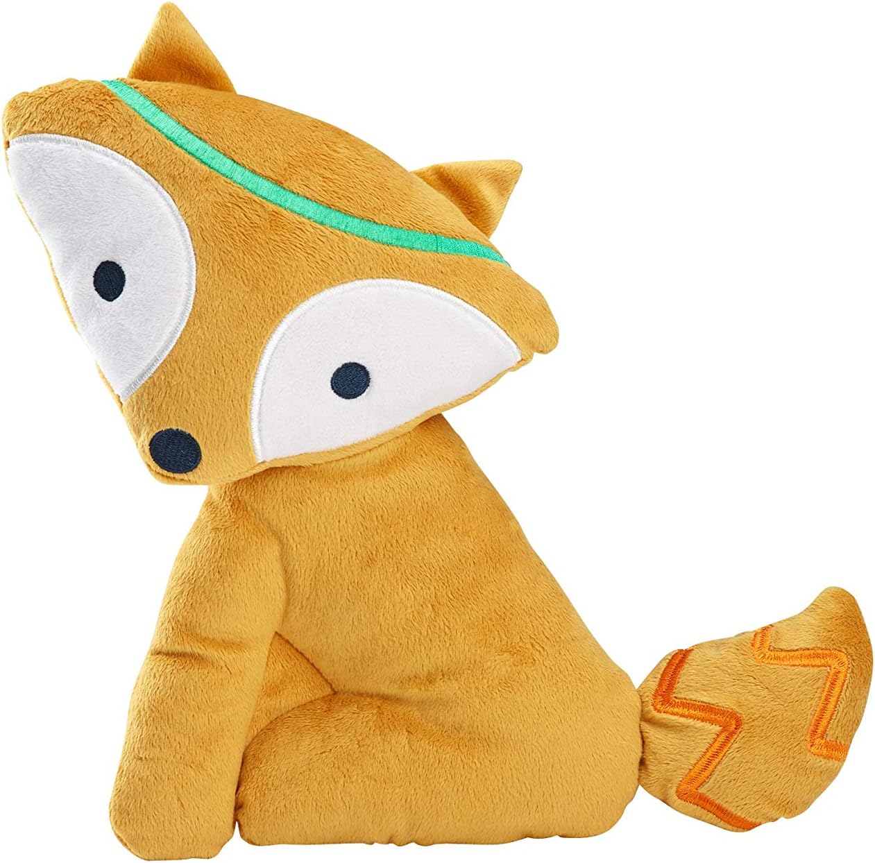 Little Love by NoJo – Aztec Fox Plush Decorative Pillow With Embroidery, Decorative Nursery Pillow, Playroom Décor, Cute Throw Pillows, Orange