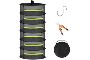 Profectus Herb Seeds Rack 6 Layer 2ft,Plant Seed Drying Mesh,Comes with a Zipper and Hook,Used for Hanging Plants and Seeds D