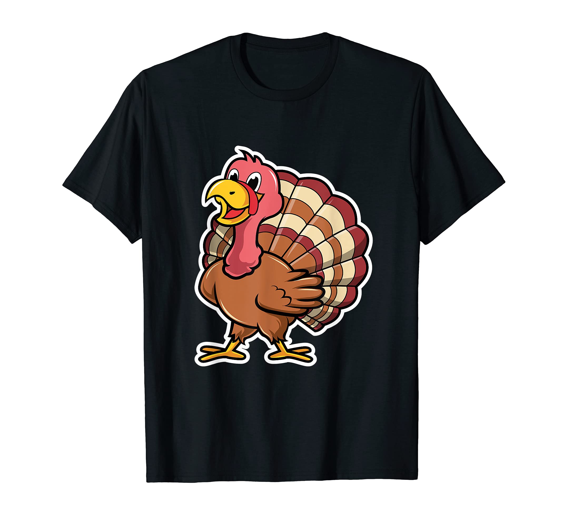 Cute Turkey Cartoon Animal Bird T-Shirt