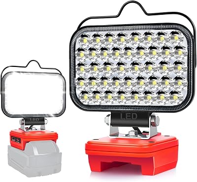 FYJUL Cordless LED Work Light for Milwaukee M18 18V Battery 48W 5400LM