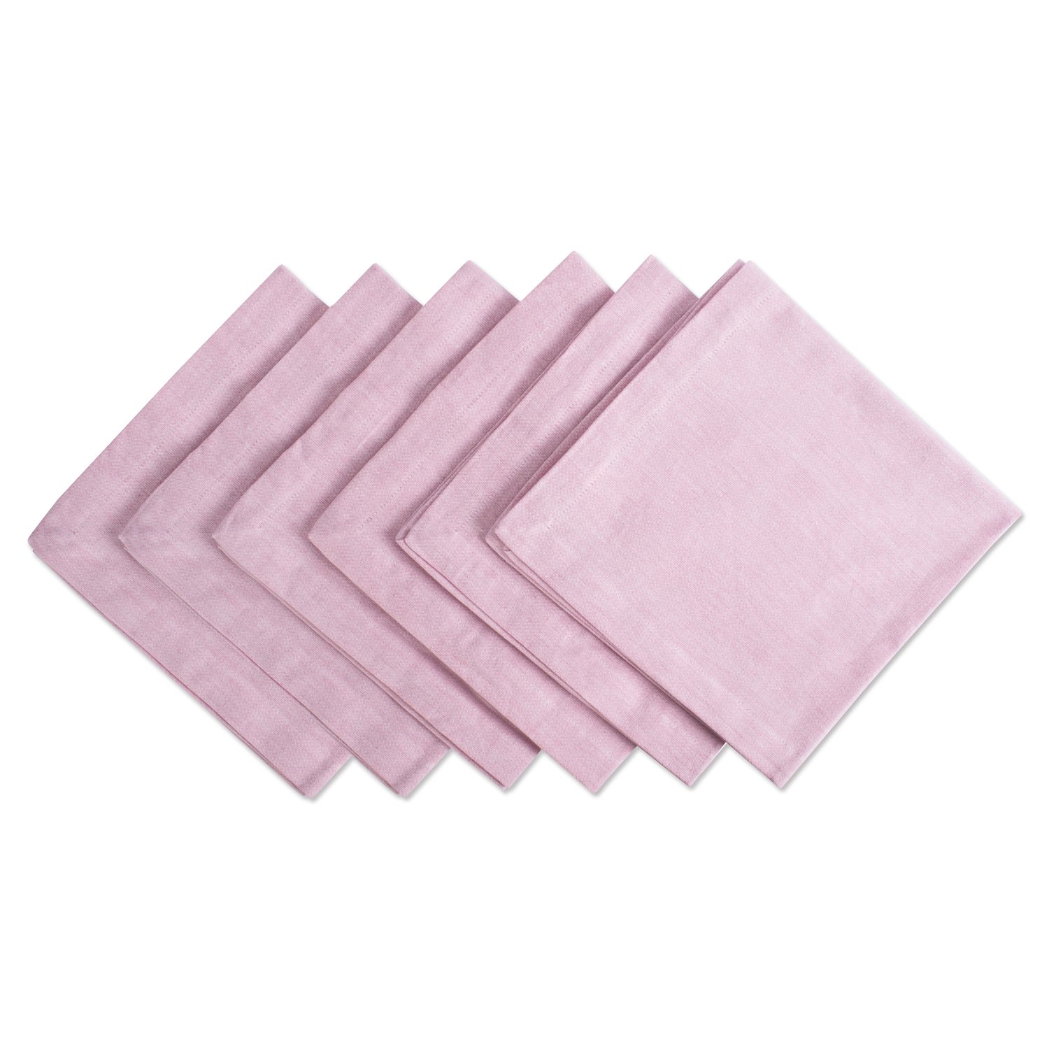 DII 100% Cotton, Chambray Napkin Set, Oversized Basic Everyday, Rose 6 Count