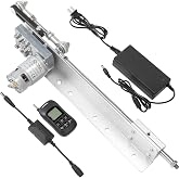 JQDML Reciprocating Linear Actuator with Timing &amp; Speed Remote Controller | Max 120RPM, 3-45 lbs High Thrust, 1.18"&ndash;6" Stroke, DC 24V, Ideal for Small Automation &amp; DIY Projects