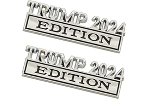 LYDVEGZ 2 Pack Save American Trump_2024 Edition Emblem 3D Fender Badge Metal Decal Car Truck Replacement for Universal Vehicle, Car, Truck, SUV - Heavy Duty Chrome Black