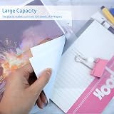 GoodtoU Clear A4 Plastic Wallets 24 Pack with Label Pocket Snap Button view 4