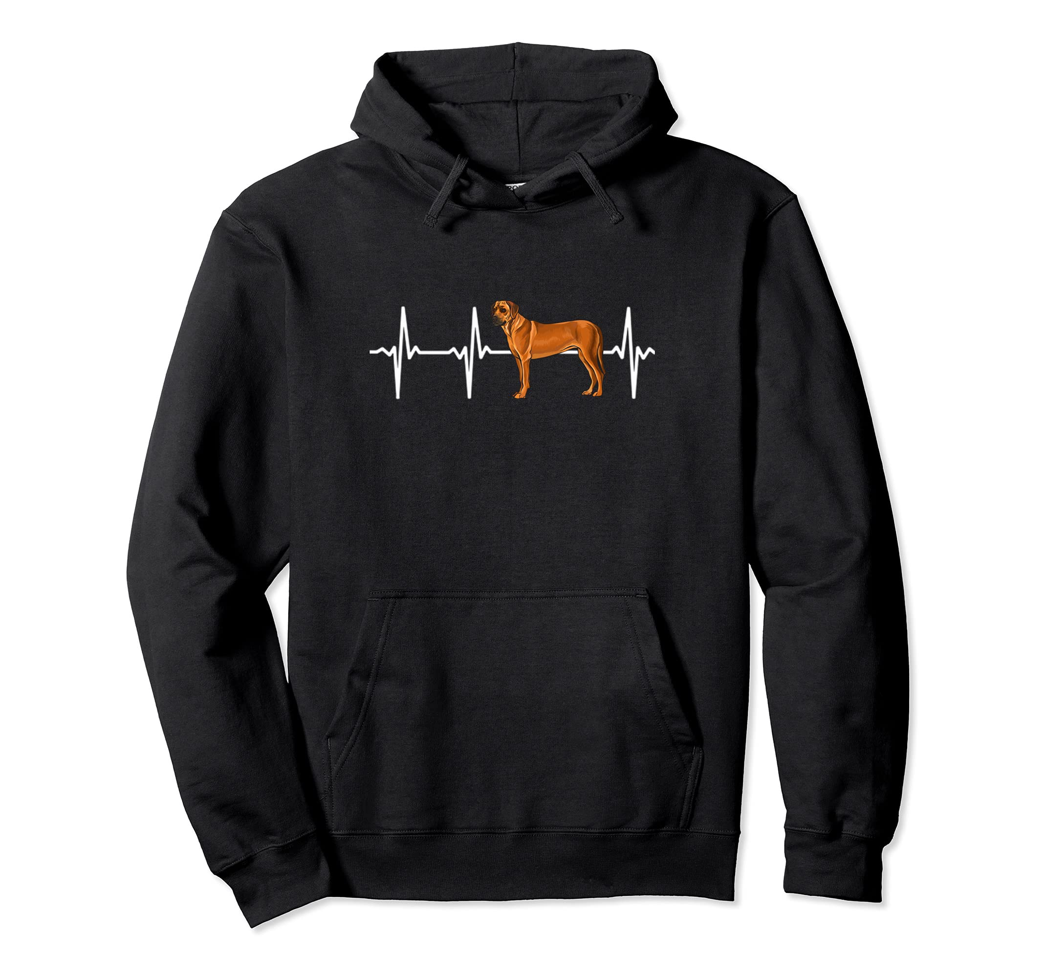 Rhodesian Ridgeback Heartbeat Love My Dog Pullover Hoodie