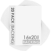 Mat Board Center, 20 Pack 16x20 Backing Board - Full Sheet - for Art, Prints, Photos, Prints and More, White Backing