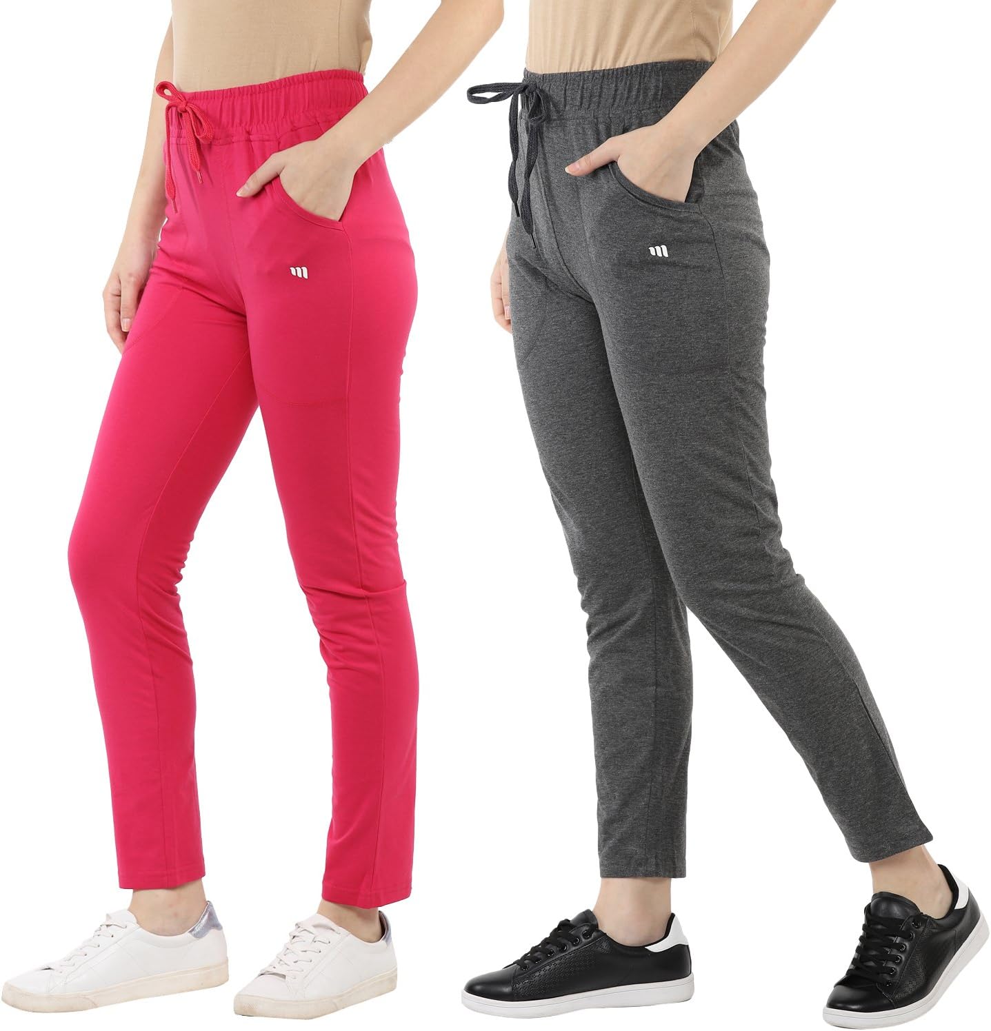 ModeveWomen Cotton Blend Pack of 2 Track Pant