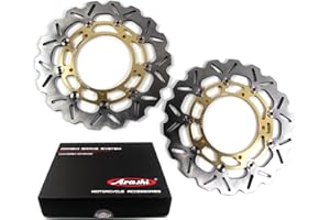 Arashi Front Brake Disc Rotors for Yamaha YZF R1 2007-2014 / XTZ1200 Super Tenere 2010-2021 WORLDCROSSER 2016 / XT1200ZE SUPER TENERE 2014-2021 Motorcycle Replacement Accessories XTZ1200 Gold