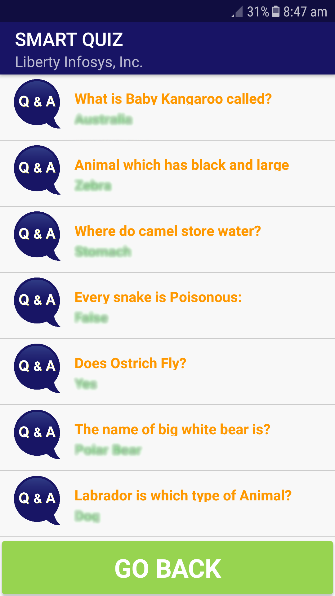 Amazon Com Smart Quiz Appstore For Android