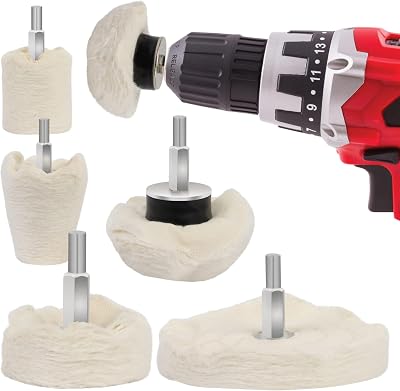 GADLANE Polishing Wheel 6pc Buffing Pads Drill Attachment Kit