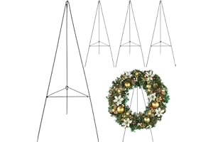 Soaoo Christmas Wreath Stand Christmas Wreath Holder Metal Easel for Cemetery Grave Flower Holder Gravestone Wreath Stand for Grave Marker Gravestone Flowers Decorations(2,30inch)