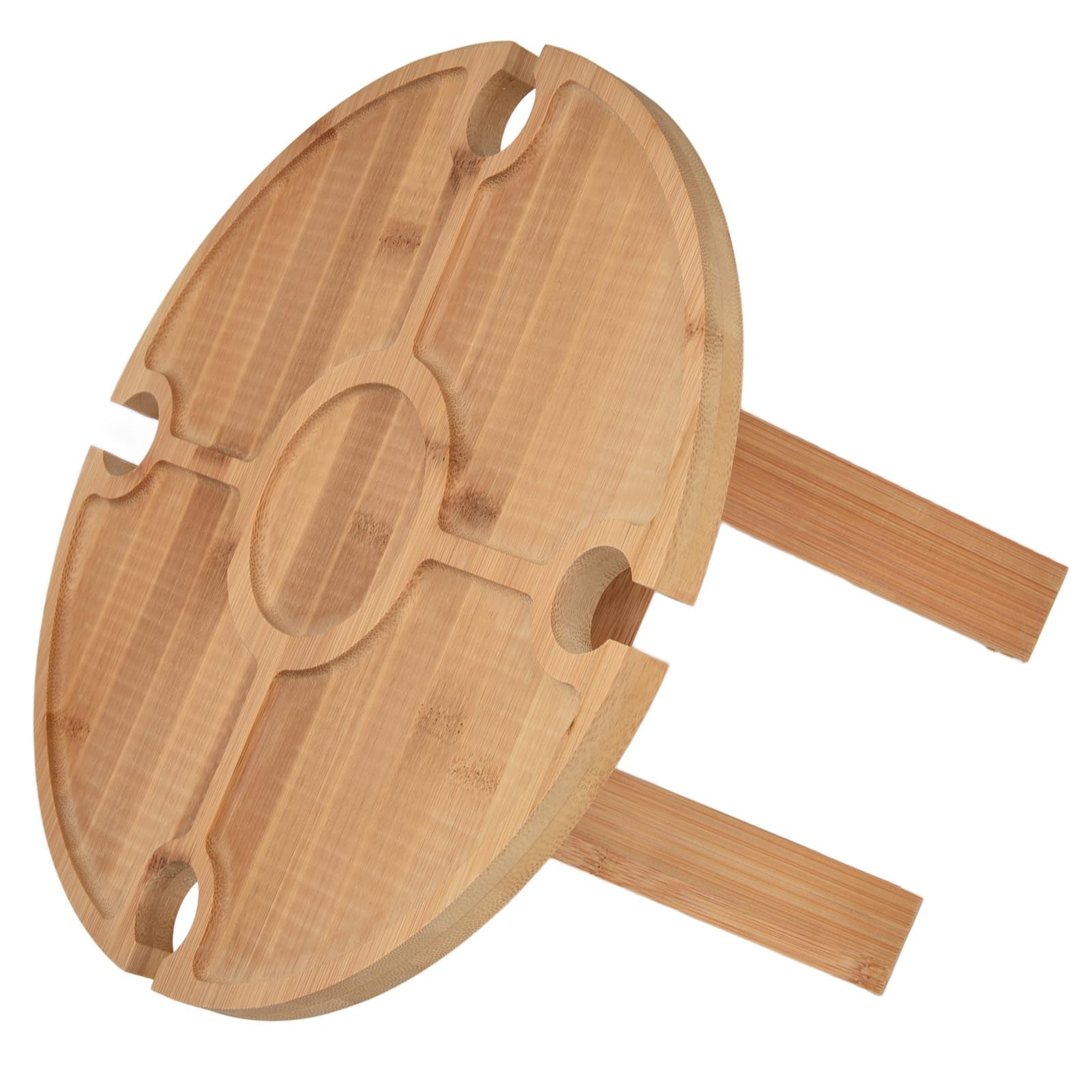 Outdoor Wine Table Folding Wooden Picnic Table with Wine Glass Holder for Hiking Camping Outdoor Dinner Picnic Tables