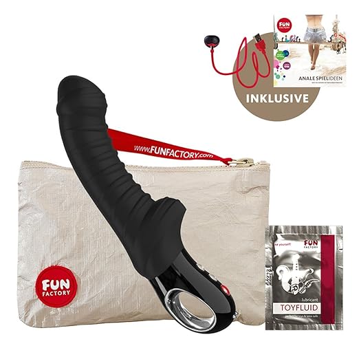 Fun Factory TIGER G5 schwarz Vibrator für sie aus Silikon (inklusive Tasche + Gleitgel)