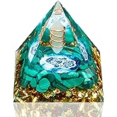 Orgone Pyramid, Small Healing Crystal Pyramid Porstive Energy Generator, Orgonite Pyramid for Resist Stress, Bring Good Luck and Wealth
