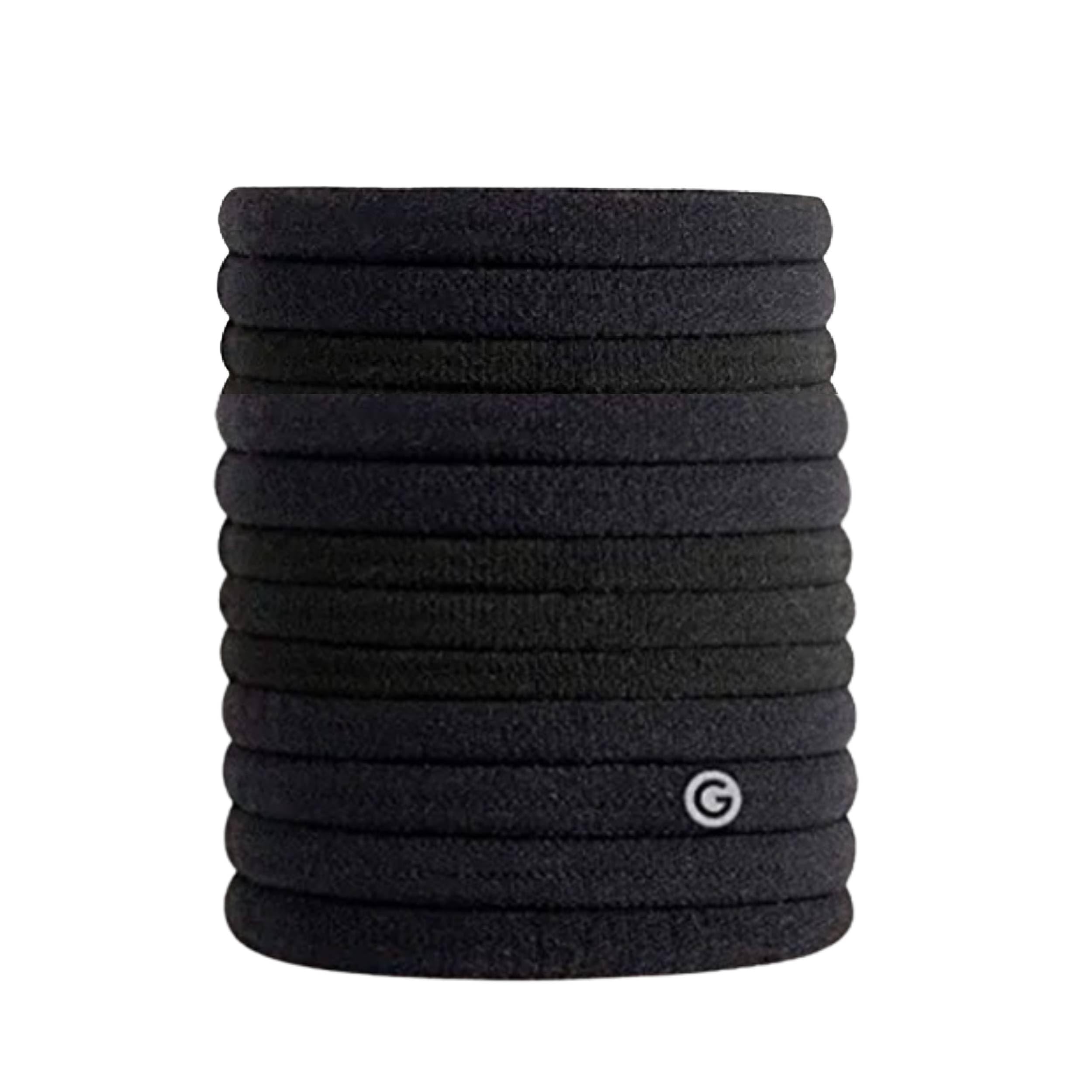 Photo 1 of GIMME Bands Fine Hair Ties | No Break Microfiber Fine Hair Elastics | A Firm Yet Gentle All Day Hold with No Snagging, Dents, or Breakage | Black Onyx