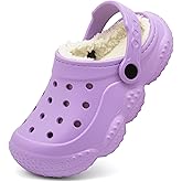 INMINPIN Kids Girls Boys Fur Lined Clogs Fuzzy Slippers Toddler Winter Warm Garden House Shoes Indoor Outdoor