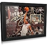 ORIMAMI Signed Basketball Tracy McGrady Picture Desktop Framed Photo Gifts 8x6 Inches,with 1x35mm Film Mini Cell Display,Basdketball Room Decor for Boys/Men