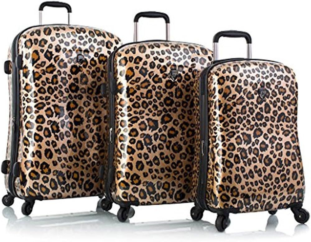 leopard suitcase set