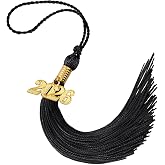 2026 Tassel Graduation, Black Graduation Tassel, Tassel Charms for Graduations Cap Decorations, Tassels Memorial Grad Cords Class of 2026 College High School Graduate Hat Ceremonies Accessories